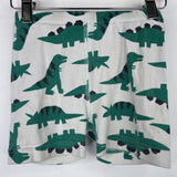 Size 5 (110): Hanna Andersson White/Green Dinosaur 2pc Shorty PJs