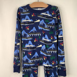 Size 8 (130): Hanna Andersson Blue Polar Express 2pc PJs