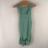 Size 6-12m: Kyte Green Cotton Overalls