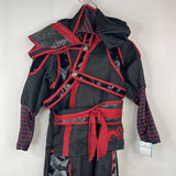 Size 5-6: Black/Red Ninja 5pc Costume