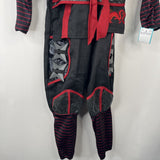 Size 5-6: Black/Red Ninja 5pc Costume