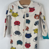Size 12-18m (75): Hanna Andersson White Animals 1pc PJs