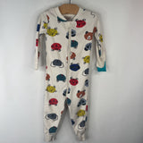 Size 12-18m (75): Hanna Andersson White Animals 1pc PJs