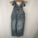 Size 18m: OshKosh B'Gosh Blue/White Striped Overalls