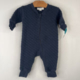 Size 0-3m: Kendi Blue Quilted 1pc PJs