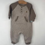 Size 6-12m: Gap Brown/Grey Quilted 1pc PJs