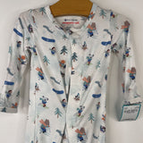 Size NB: Magnetic Me Blue Skiing 1pc Footy PJs