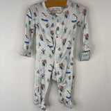 Size NB: Magnetic Me Blue Skiing 1pc Footy PJs