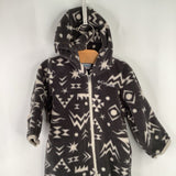 Size 3-6m: Columbia Grey/White Patterned Fleece Bunting