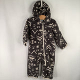 Size 3-6m: Columbia Grey/White Patterned Fleece Bunting