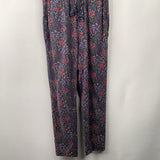 Size 7: Tea Blue Floral Short Sleeve Romper
