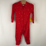 Size 6-12m (70): Hanna Andersson Red Gold Stars 1pc PJs