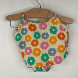 Size 5 (110): Hanna Andersson Yellow Colorful Floral 2pc Swimsuit