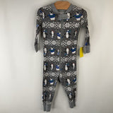 Size 12-18m (75): Hanna Andersson Grey Penguins 1pc PJs