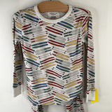 Size 5: Crewcuts White Colorful Skis 2pc PJs