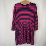 Size 6-7: Primary Pink Purple Striped Long Sleeve Dress