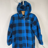 Size 12-18m: Columbia Blue Black Checkered Fleece Bunting