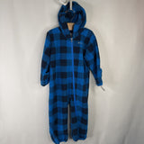 Size 12-18m: Columbia Blue Black Checkered Fleece Bunting
