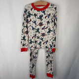 Size 10 (140): Hanna Andersson White Super Hero Print 2pc PJs