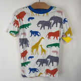 Size 11: Mini Boden White Colorful Elephant 2pc Shorty PJs