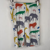 Size 11: Mini Boden White Colorful Elephant 2pc Shorty PJs