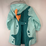 Size M (5-7): Tree Grandpa Blue/Yellow Blow Up Hood Rain Coat -NEW