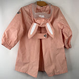 Size M (5-7): Tree Grandpa Pink Bunny Blow Up Hood Rain Coat -NEW