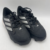 Size 10: Adidas Black White Lace-Up Baseball Cleats