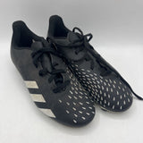 Size 3Y: Adidas Black White Lace-Up Soccer Cleats