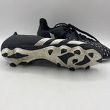 Size 3Y: Adidas Black White Lace-Up Soccer Cleats