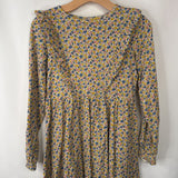 Size 11-12: Mini Boden Yellow Blue Pink Floral Long Sleeve Dress