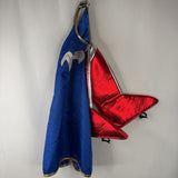 Size Lg: Wonder Woman Dress, Cape and Shoe Covers Costume 4pcs