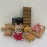 Calico Critter Red Roof Cozy Cottage Dollhouse with Furniture and Accessories