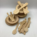 Assorted Wooden Feeding Set