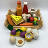 Assorted Wooden Play Food Set