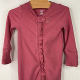 Size 0-3m: Gap Pink 1pc Footy PJs