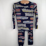 Size 4 (100): Hanna Andersson Blue Trains 2pc PJs