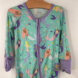 Size 6-12m: Little Sleepies Green Purple Mermaid 1pc Pjs