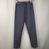 Size 10 (140): Hanna Andersson Navy White Striped Leggings