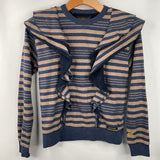 Size 12: Finger in the Nose Blue Striped Long Sleeve Sweatshirt