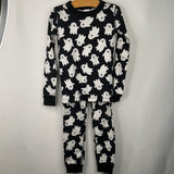 Size 6 (120): Hanna Andersson Black White Ghost 2pc Pjs