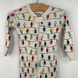 Size 2: Hanna Andersson White Holiday Lights 1pc Pjs