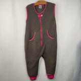 Size 2-4: Baby DeeDee Pink/Grey Fleece Sleepsack
