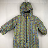 Size 2: Patagonia Grey/Yellow/Blue Geometric Snow Suit