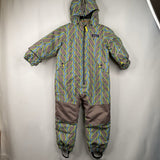 Size 2: Patagonia Grey/Yellow/Blue Geometric Snow Suit