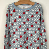 Size 8: Crew Cuts Light Blue/Red Hearts 2pc PJs
