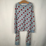 Size 8: Crew Cuts Light Blue/Red Hearts 2pc PJs