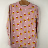 Size 4 (100): Hanna Andersson Pink Candy Corn 2pc PJs