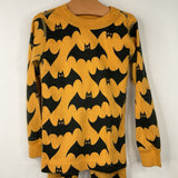 Size 4 (100): Hanna Andersson Orange Black Bats 2pc PJs