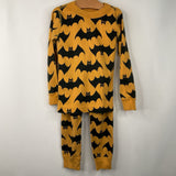 Size 4 (100): Hanna Andersson Orange Black Bats 2pc PJs